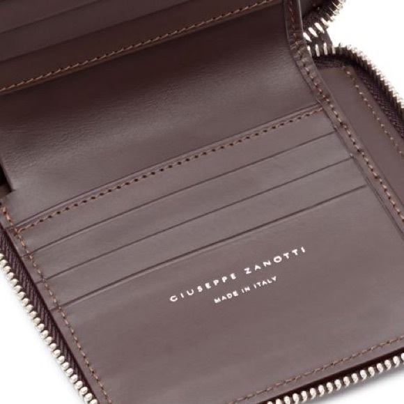giuseppe zanotti NEW Italian leather zip wallet - Picture 5 of 6